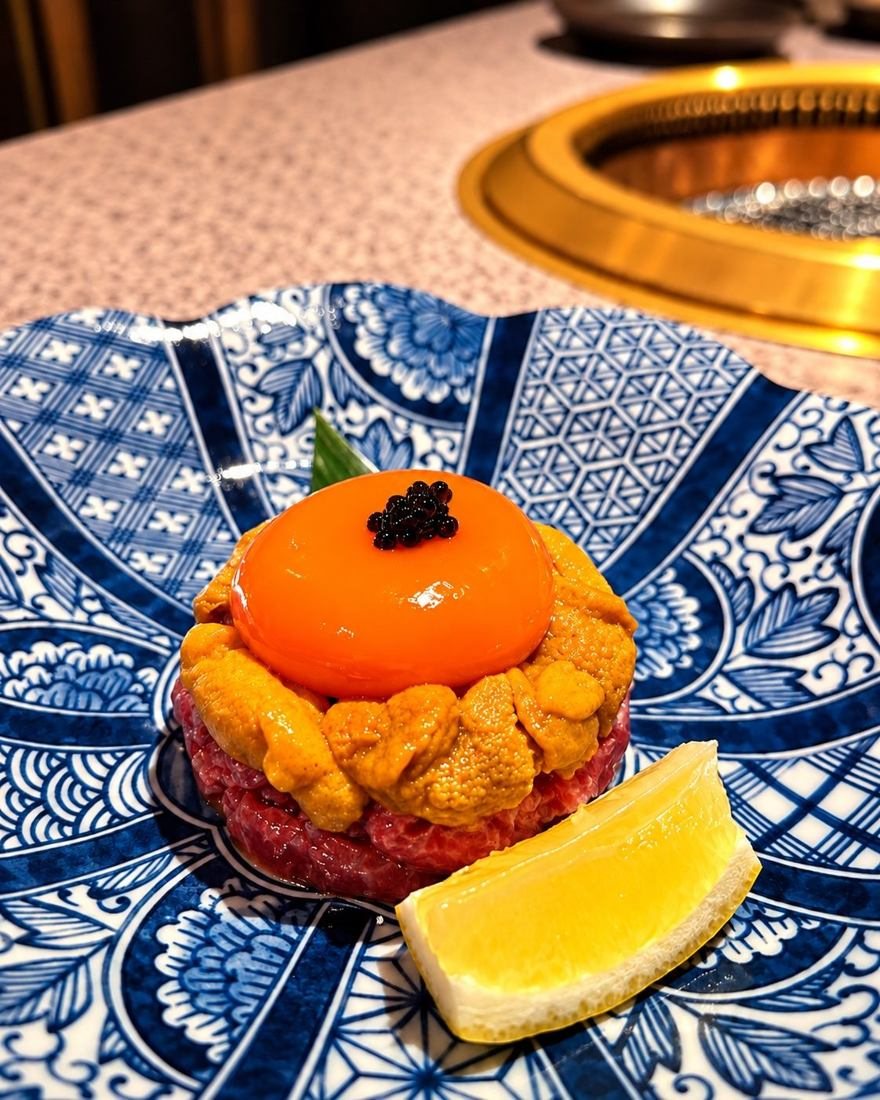 【那須御養卵】黒毛和牛×うに ユッケ