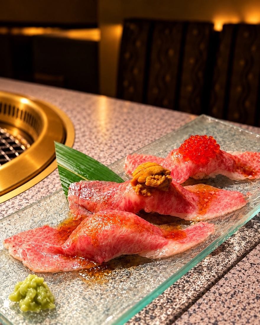 贅沢肉寿司3種盛り合わせ